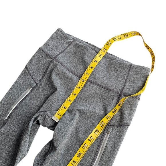 Athleta Womens Rainier Heatherd Tight, Grey, Athletic, Running, Gym, Size Medium - Picture 4 of 10